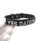 "YES DADDY" Gothic Choker Necklace – Stylish BDSM Cosplay Accessory