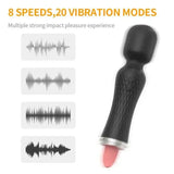 lesbian massage wand vibrator with tongue licking