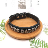 "YES DADDY" Gothic Choker Necklace – Stylish BDSM Cosplay Accessory